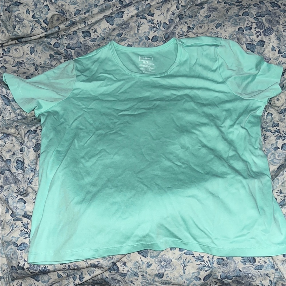 L.L. Bean Green Boxy Short Sleeve T-Shirt